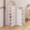 Multiple Layers Shoe Organizer Use At the Door Shoe Rack Organizer Nonwovenfabric Rack Stackable Shelf Adjustable Saving Space 2