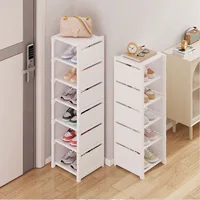 Multiple Layers Shoe Organizer Use At the Door Shoe Rack Organizer Nonwovenfabric Rack Stackable Shelf Adjustable Saving Space 2