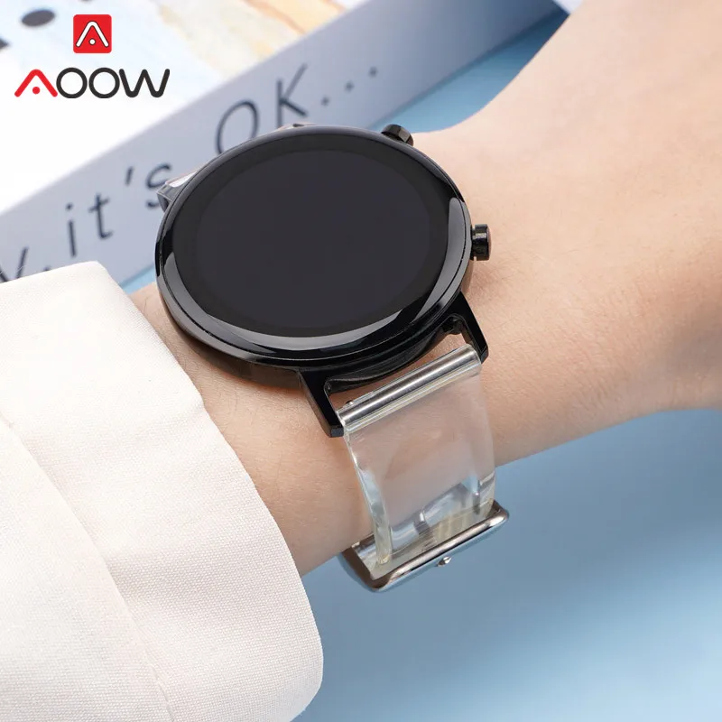 Transparent Sport Waterproof Quick Release Watch Strap with Stainless Steel Buckle