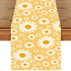 Daisy Table Runner Happy One Birthday Party Decorations Kids Favors Gifts Kitchen Dining Table Covers Girls Baby Shower Supplies 3
