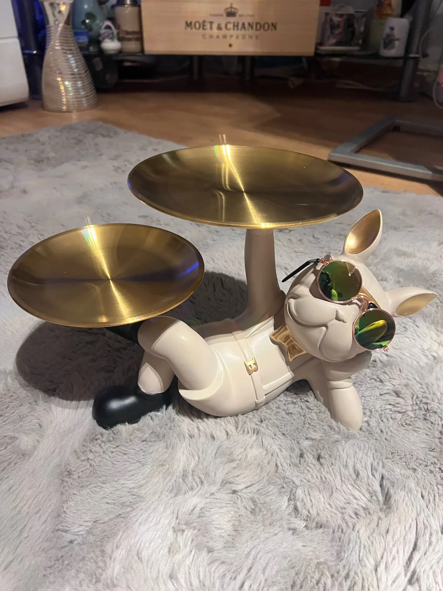 Pawsitively Cool: Bulldog Figurine Statue - Quirky Home Interior Decoration Accessory photo review