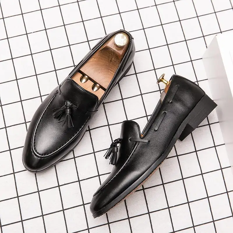 

Black Cordovan Tassel Loafers Formal Shoes Men Wedding Shoes for Men Mens Dress Shoes