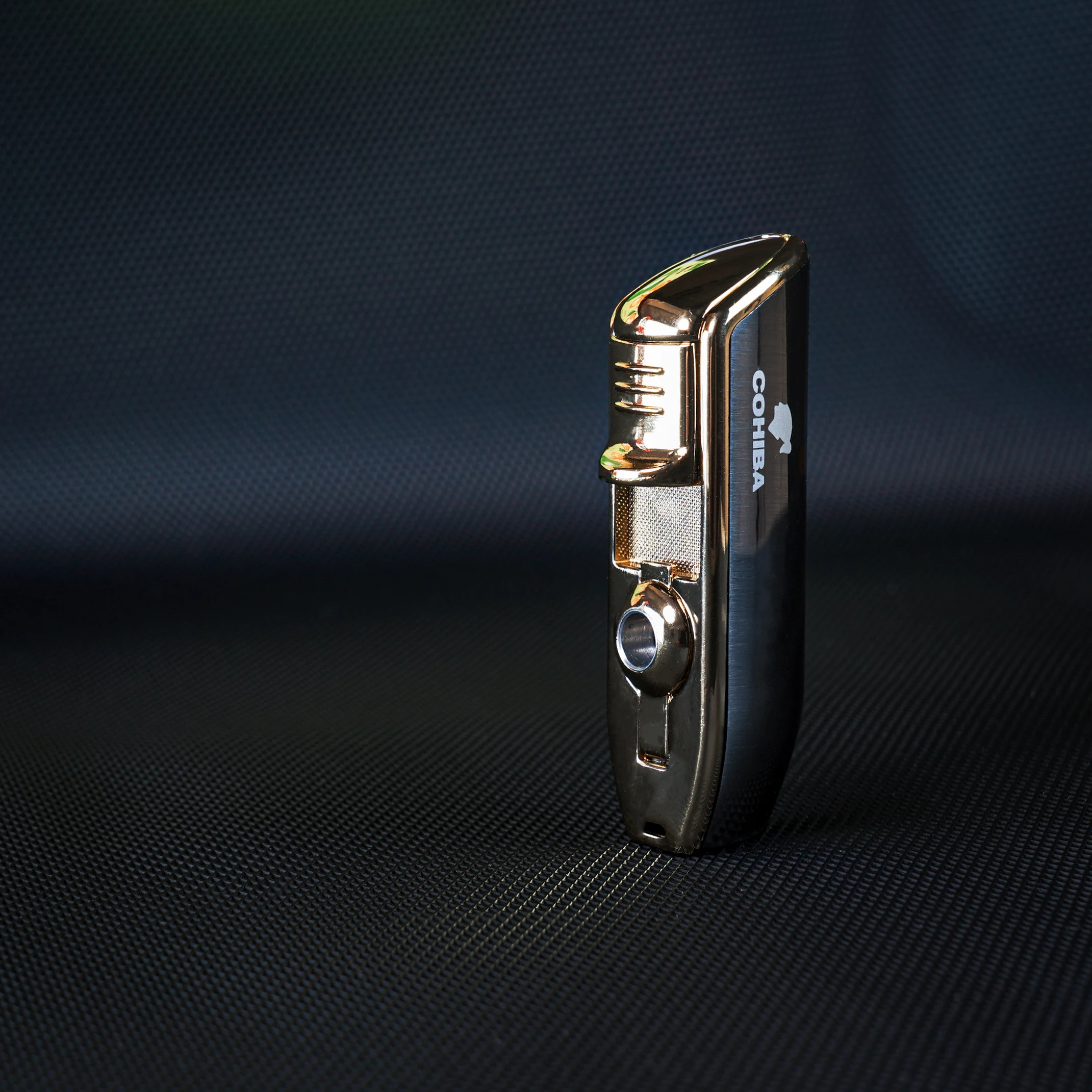 Cohiba-Creative Inflável Windproof Metal Isqueiro, Três Chama Azul Direta, Acessórios para charutos Multifuncionais, Caixa de presente, Novo, 2023