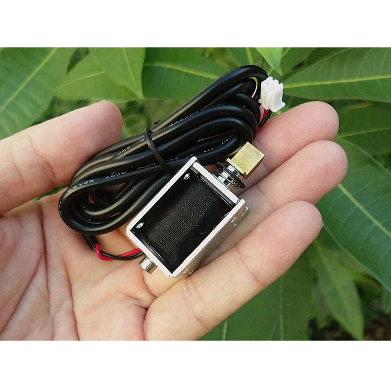 DC 6V-12V 흡입식 푸시풀형 프레임형 DC 솔레노이드 전자석 스트로크 3mm