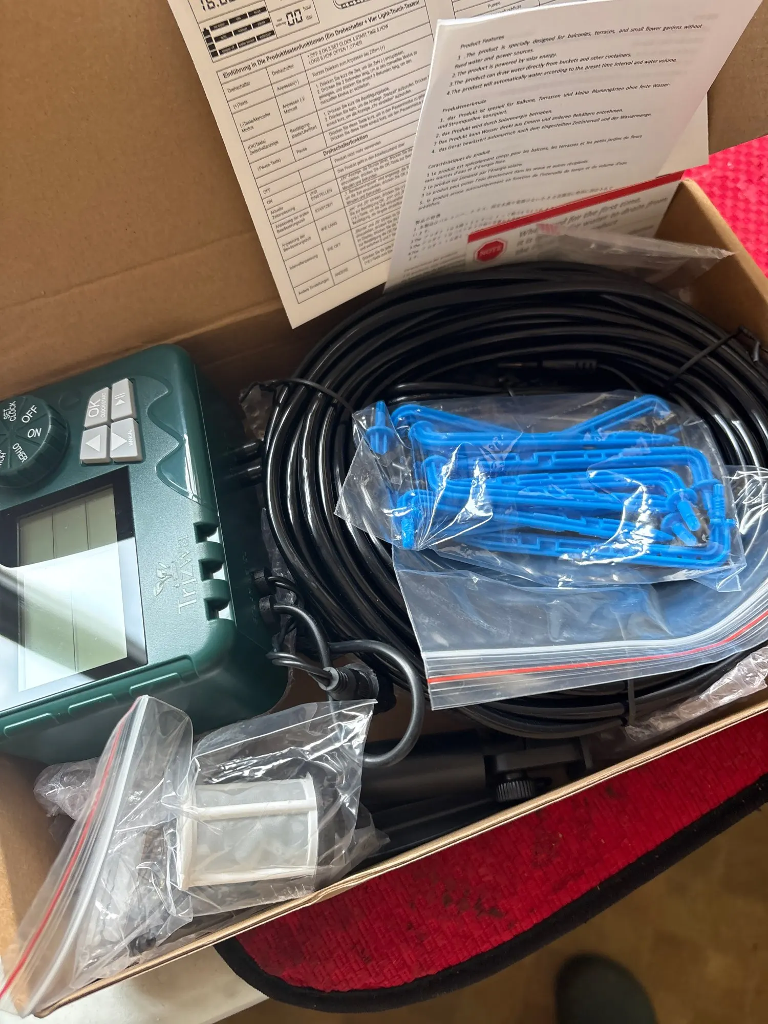 Solar Irrigation System, Latest Garden Plant Drip Irrigation System Kit with Display Screen, Travel Automatic DIY Watering Timer photo review