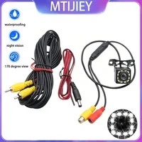Caméra de recul de voiture grand Angle 12LED, caméra de recul, Vision nocturne, moniteur de stationnement automatique de recul, vidéo HD étanche CCD 1