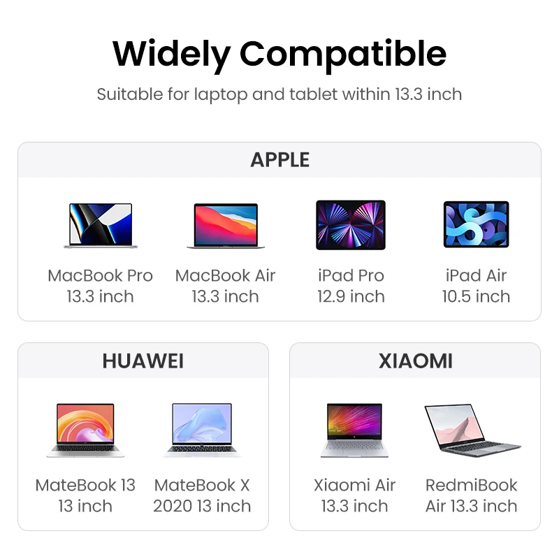 Ugreen-bolsa de Couro Portátil para Macbook Air Macbook Pro 13 Notebook Case Ipad Pro Air Sleeve Case 1314.9 - Imagem 2