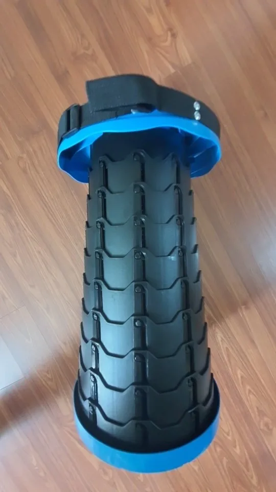Adjustable Height Compact Stool  Lightweight Portable Plastic Folding Telescopic Chair for Outdoor Fishing  Beach & Camping photo review