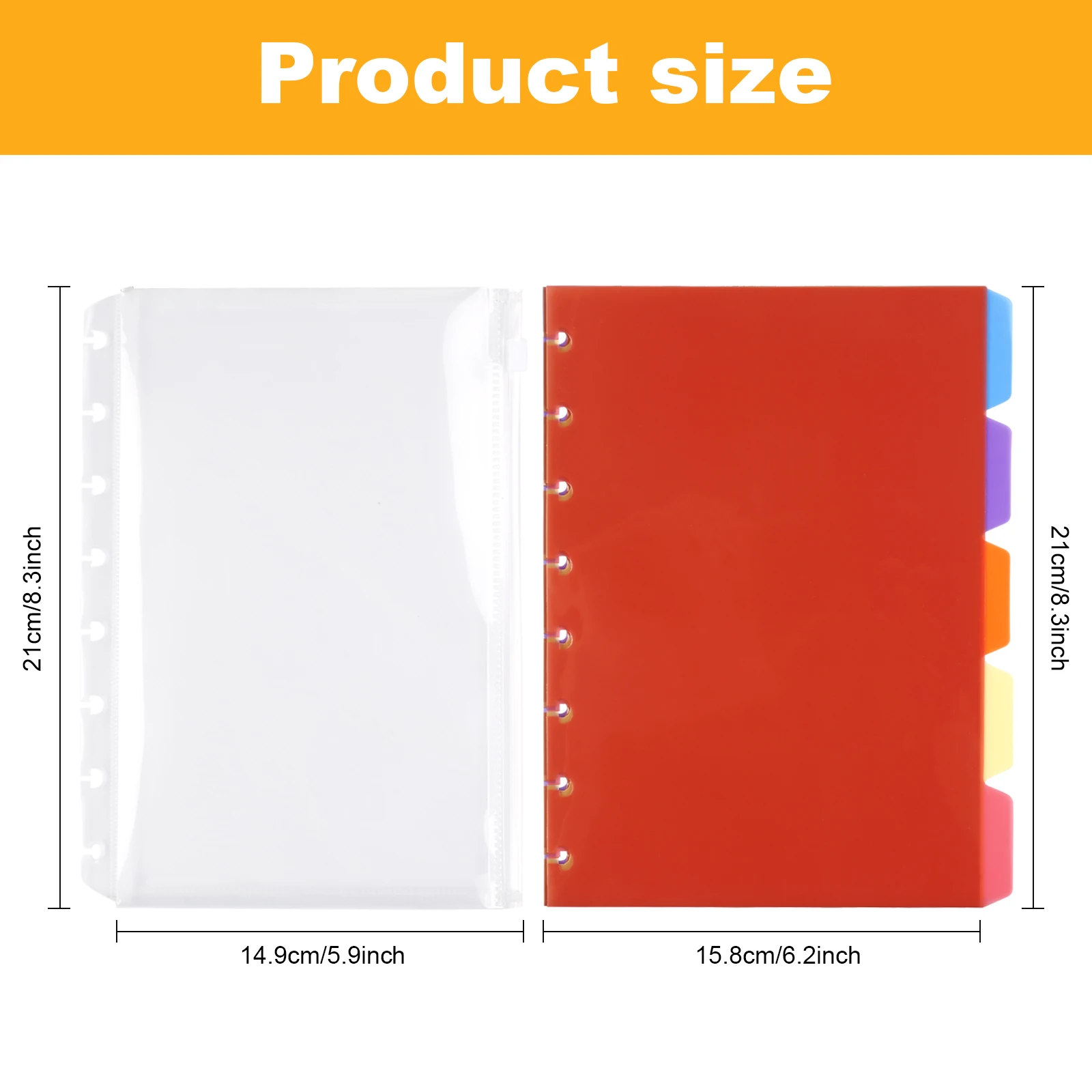 Eagle 5 Index Tags Separate Pages Multi-color binder index divider School Separator Folder Notebook Loose-leaf