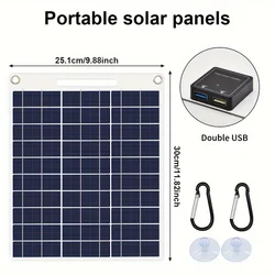 Portable Waterproof Flexible USB Solar Panel Charger - 5V Folding Solar Solution (10W)