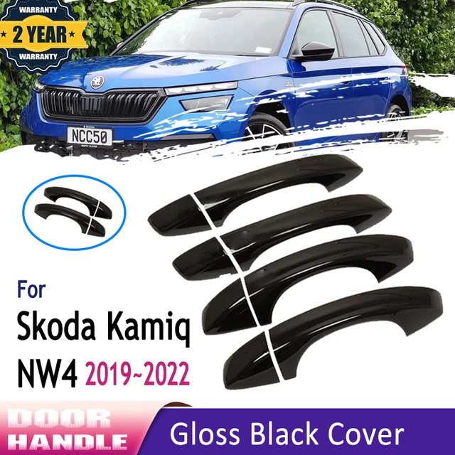 Für Skoda Kamiq 2022 Zubehör NW4 2019 2020 2021 Schwarz Gloss Auto Türgriff  Abdeckung Aufkleber Auto Zubehör Farbe Ändern refit - AliExpress