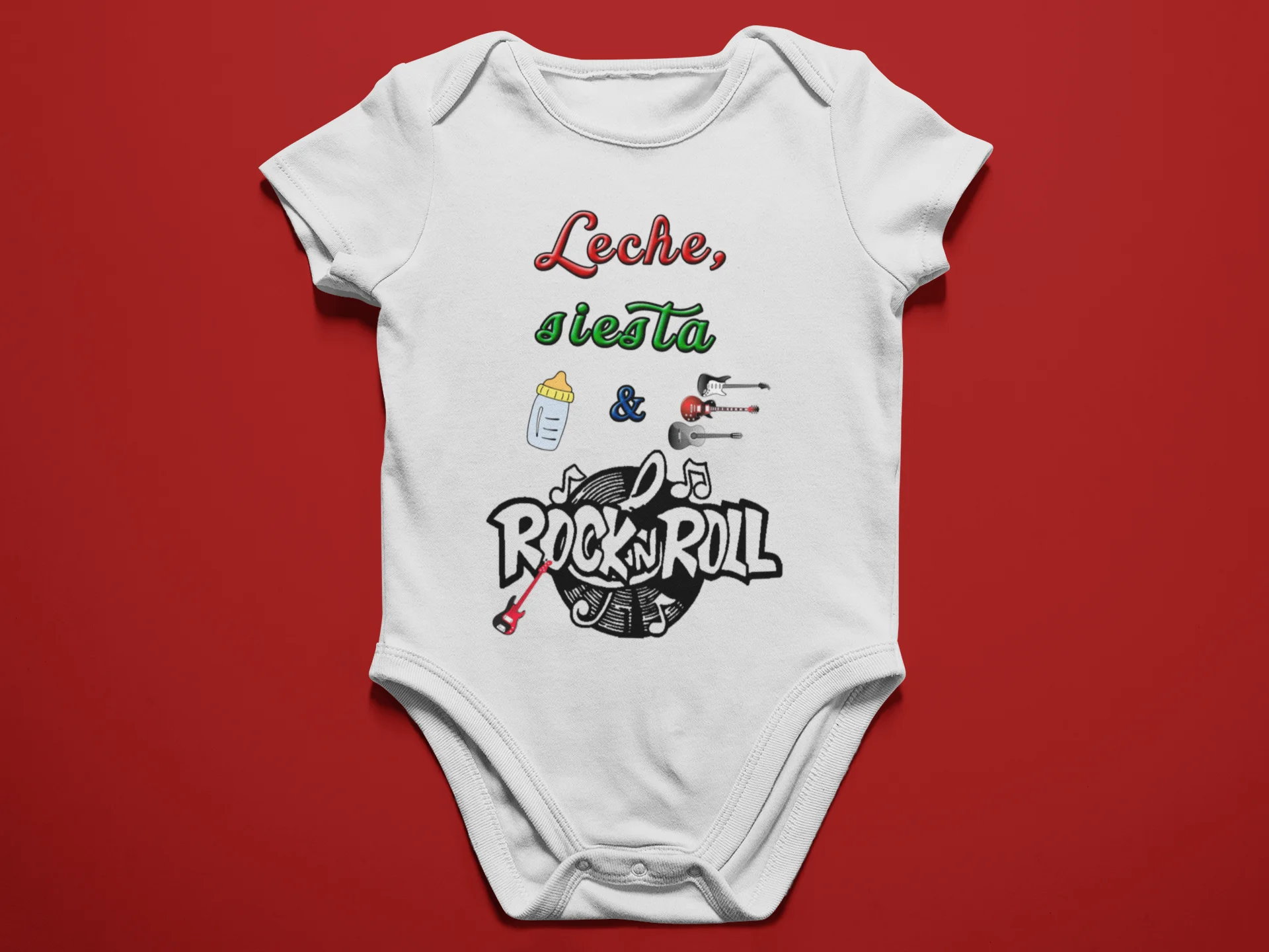 Baby Boy Boy Nap And Rock And Roll 100% Cotone-Consegna Veloce
