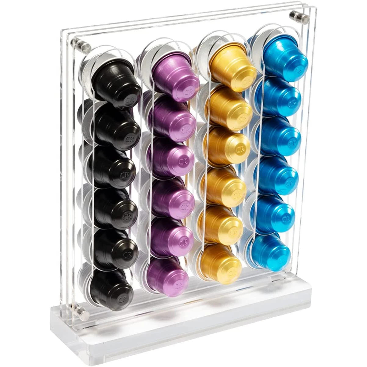 

Clear Acrylic Coffee Capsule Holder for Nespresso Original Line Capsule,48 Coffee Pod Double-sided Organizer Storage Rack Stand