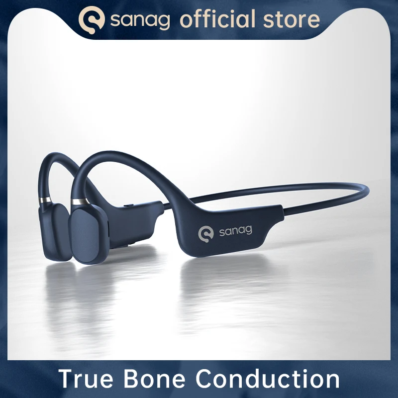 Sanag A5X True Bone Conduction Auricolare Open Ear Bluetooth Cuffie Sportive Wireless Cuffie Impermeabili Suono Stereo 3D