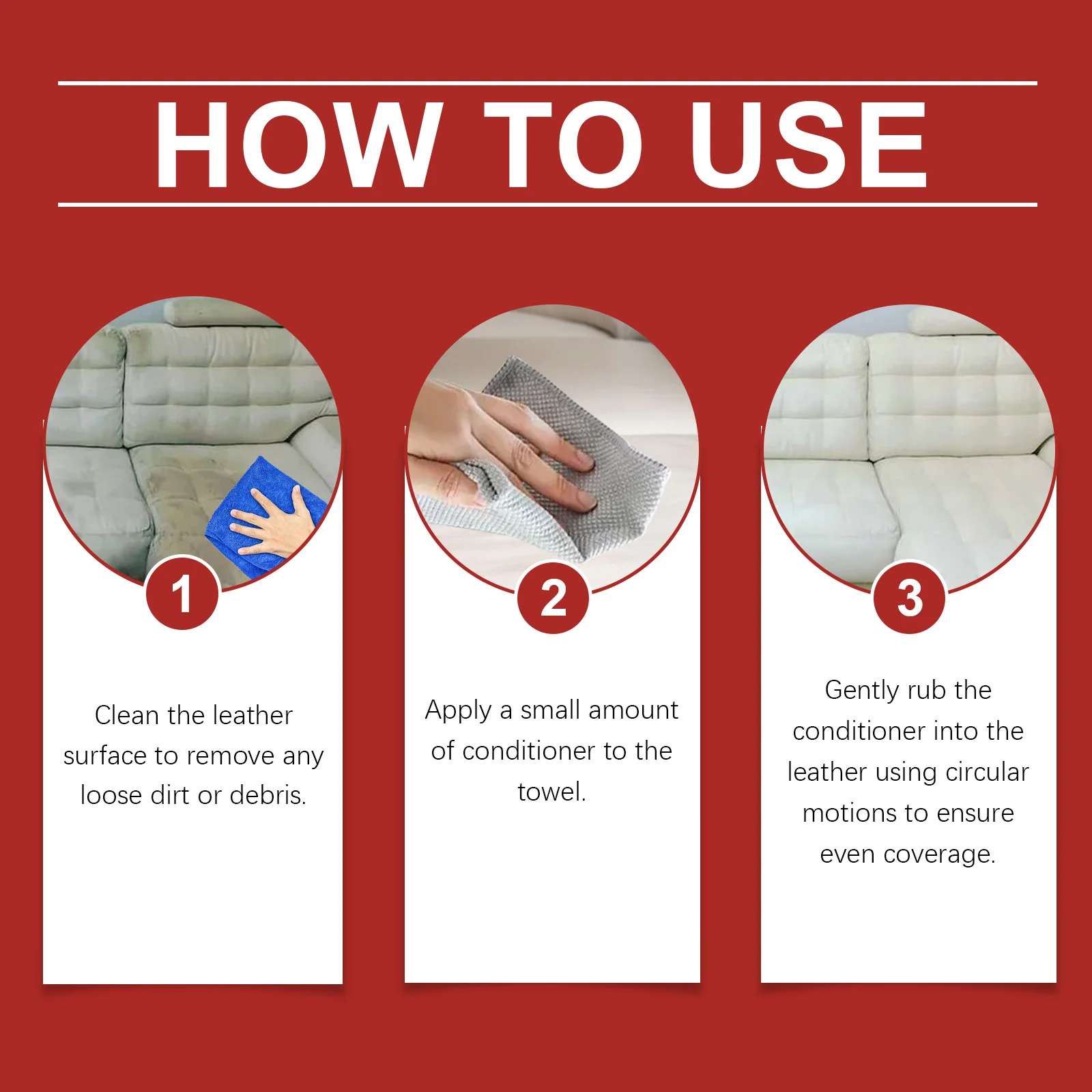 Jakehoe Leather Polishing Cream for Restoring Furniture Sofa Bag Cloths Deeply Cleaning Dust Stains Enhance Leather Care Cream