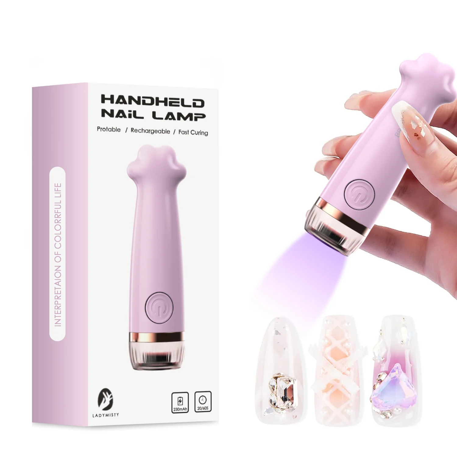미니 LED 휴대용 UV 네일 램프 핸드헬드 USB 충전식 건조기 가정용 광선치료 도구 전문가용 빠른 경화 젤용