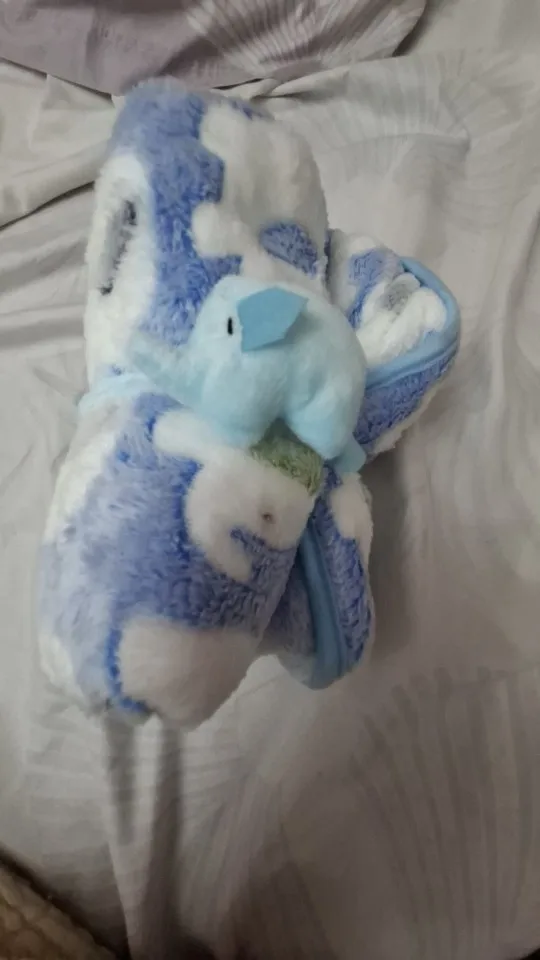 Cartoon Baby Blanket Cute Elephant Baby Products Newborn Elephant Air Conditioning Quilt Coral Velvet Pillow Quilt Dual-Use photo review