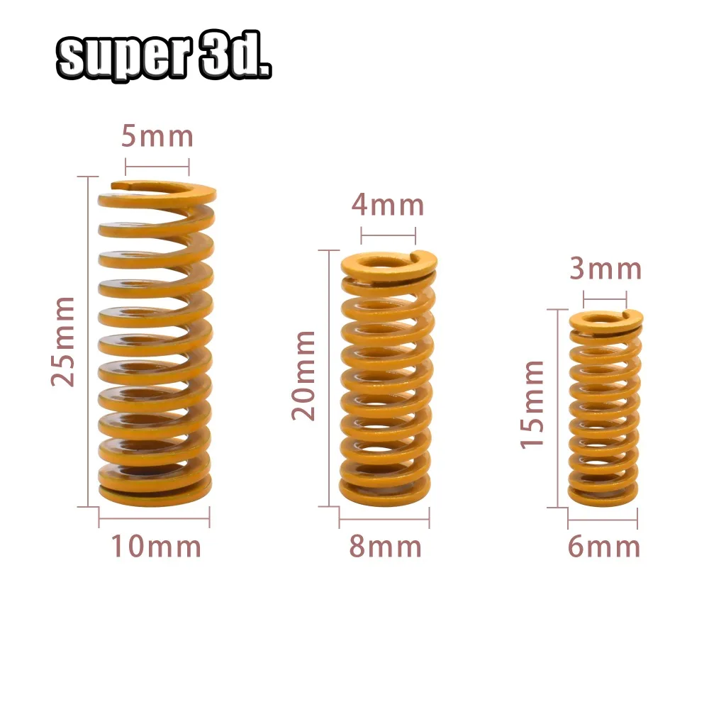 3d Printer Parts Spring For Heated Bed Leveling Extruder Strong Spring Bore 3/4/5mm Outer Diameter 6/8/10mm Length15/20/25mm - 3d Printer Parts & Accessories - AliExpress