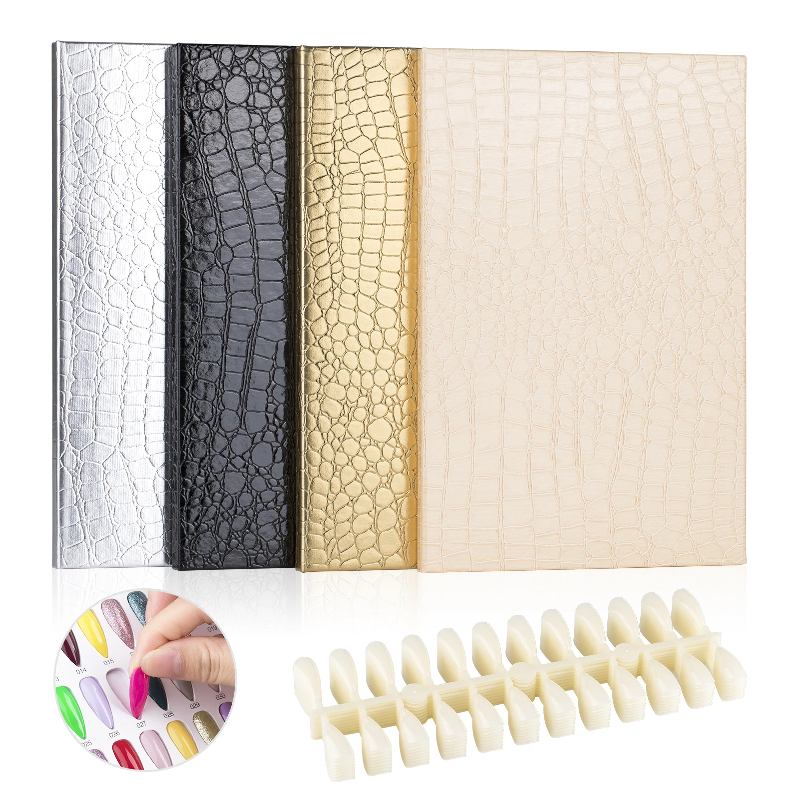 TP 160/180/216 Colors Nail Tips Display Book Leather Gel Polish Swatch Chart Salon Tools Diy Art Showing Shelf Coloring Books nail tips display book