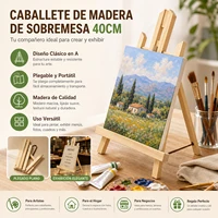 Solid Wood Table Easel Three Sizes Small Medium Large Three Tones Natural White Black Foldable Adjustable for Canvases Paintings Photos Cafe Menus Interior Decoration 3