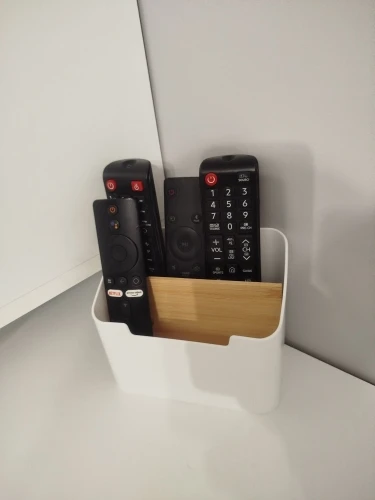 Practical Storage Box for TV Remotes & Air Conditioner Controls Elegant Remote Control Organizer Box for Living Room & Bedroom photo review