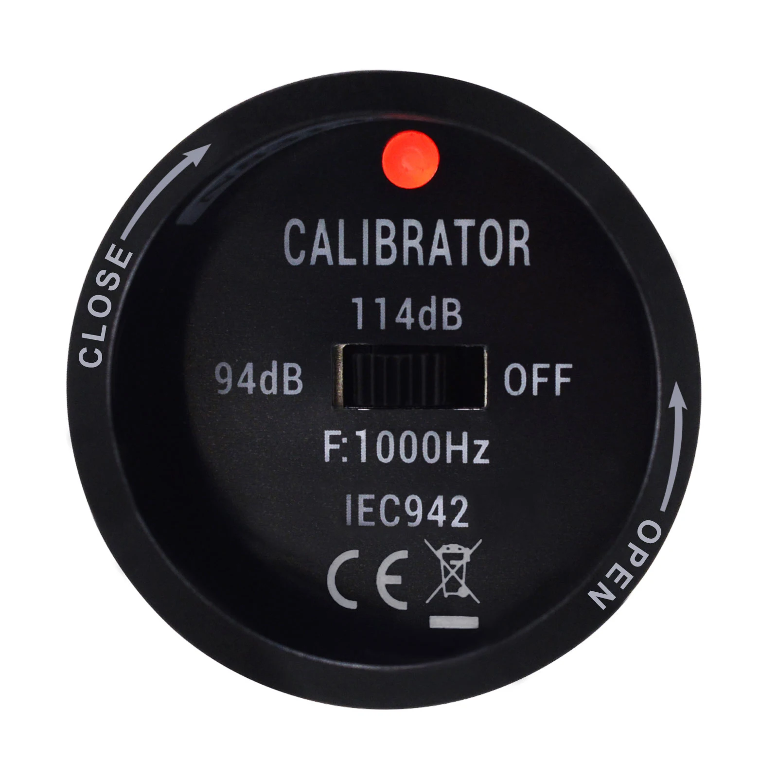 Handheld Digital Sound Noise Level Calibrator for Sound Level Meter 94dB & 114dB Class I w/ Battery +/-0.3 db Accuracy 3