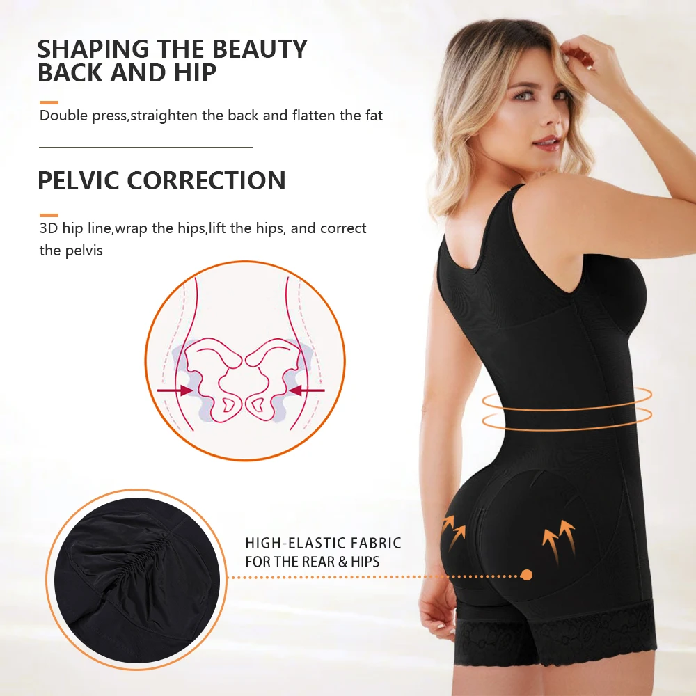 Shapewear Body Modellante Vita Alta Controllo Pancia A Metà Coscia, Senza Cuciture, Beige - 4