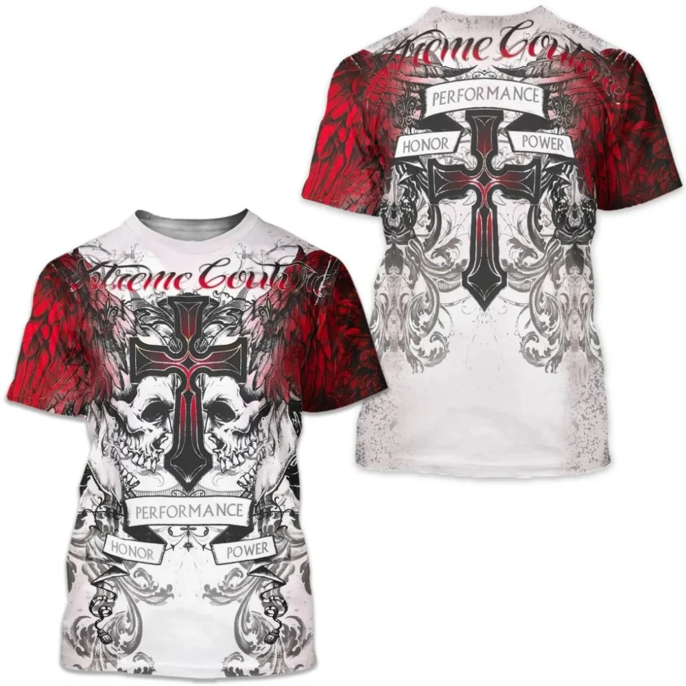 ARCHAIC By AFFLICTION Men's T-Shirt – Vanish Black/Orange, 100% Cotton, Regular Fit, Xtreme Couture Design