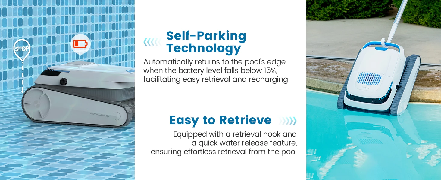 Schwimmbad-Reinigungsroboter, kabellose APP-Steuerung mit Wandklettern – über 120 Minuten Laufzeit, automatischer Pool-Staubsauger – Detail 16