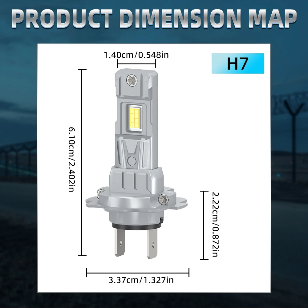 20000LM 미니 H7 LED 헤드라이트 전구 무선 120W CSP 자동차 헤드램프용 자동 다이오드 램프 H7 LED 12V 6500K