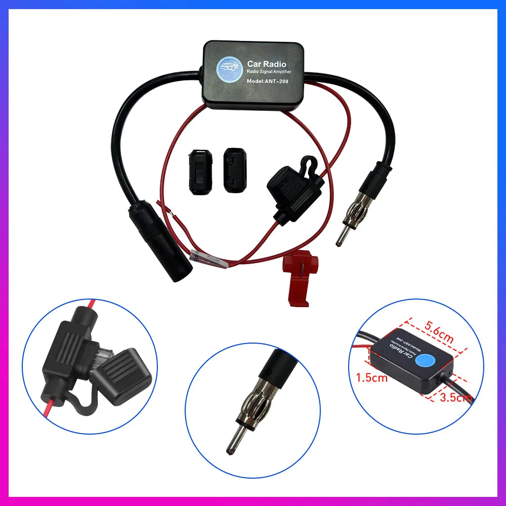 KUNFINE Universal Auto Car Radio FM Antenna Signal Booster Amplifier for Marine Car Vehicle Boat RV 12V Signal Antenna Enhance car antenna car accessories fm antenna