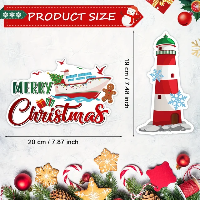 16PCS Christmas Cruise Door Magnets 3