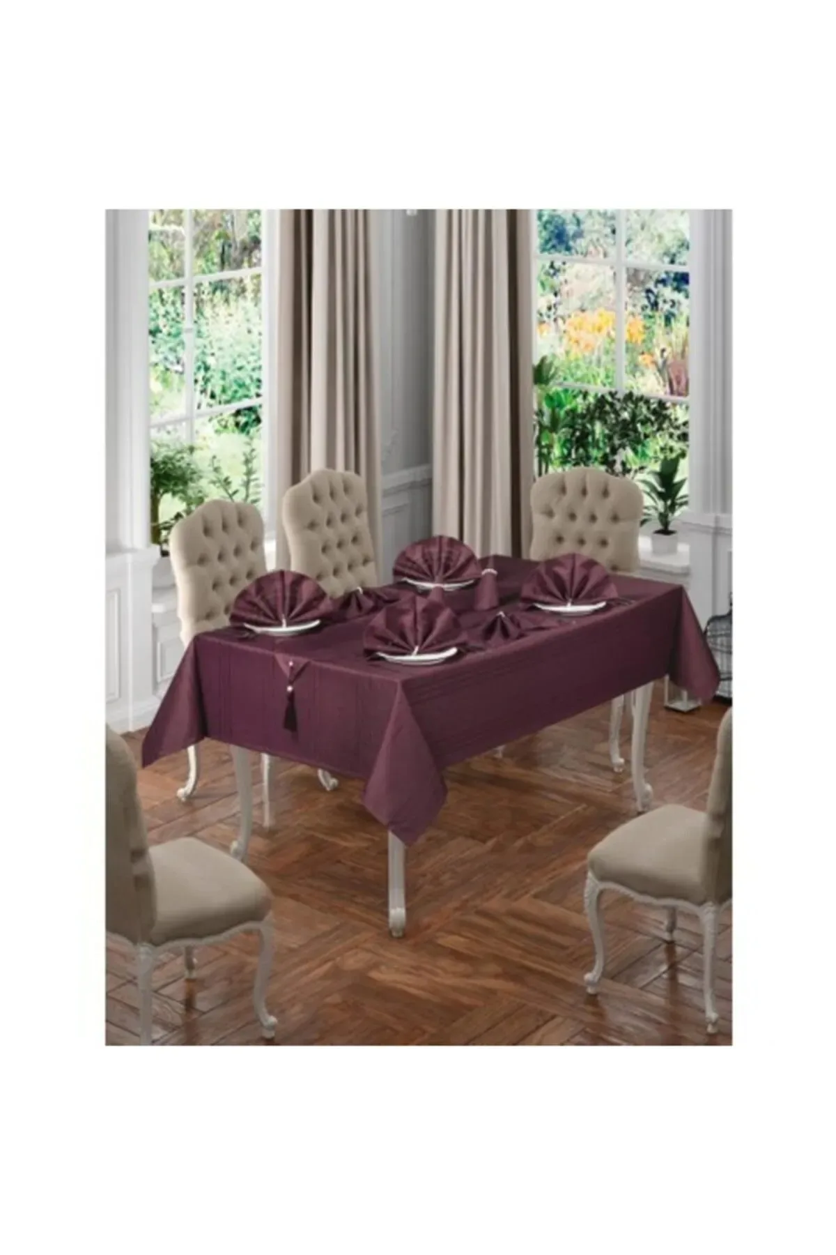 

Colber 12 человек столовый набор слива. Для гостиной и кухни. Обложка 160x220 см, 12 колец с жемчугом.