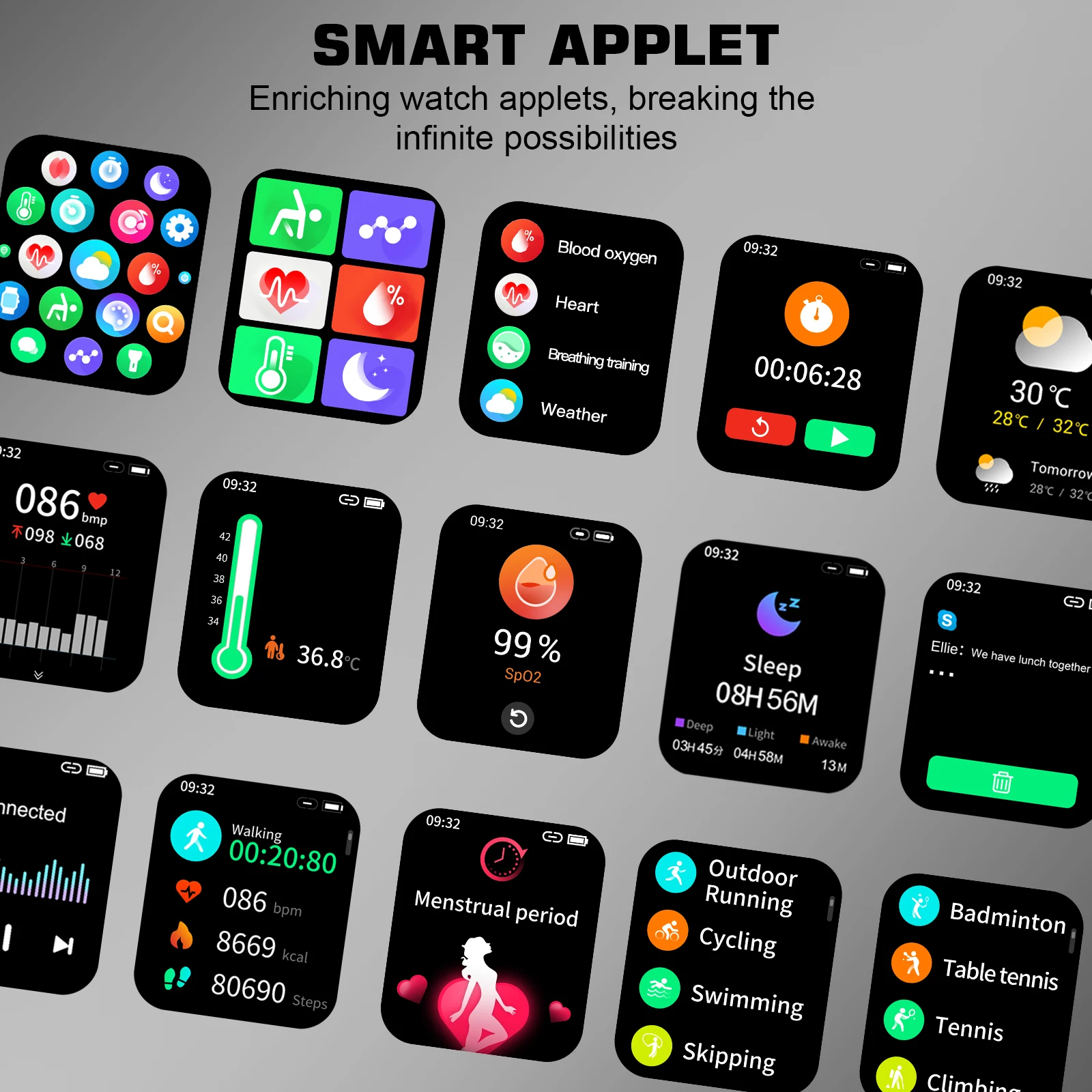 Blackview Smartwatch 1.69 ġ ȭ ɹڼ IP68  Ʈ ġ   ȵ̵ IOS ȭ