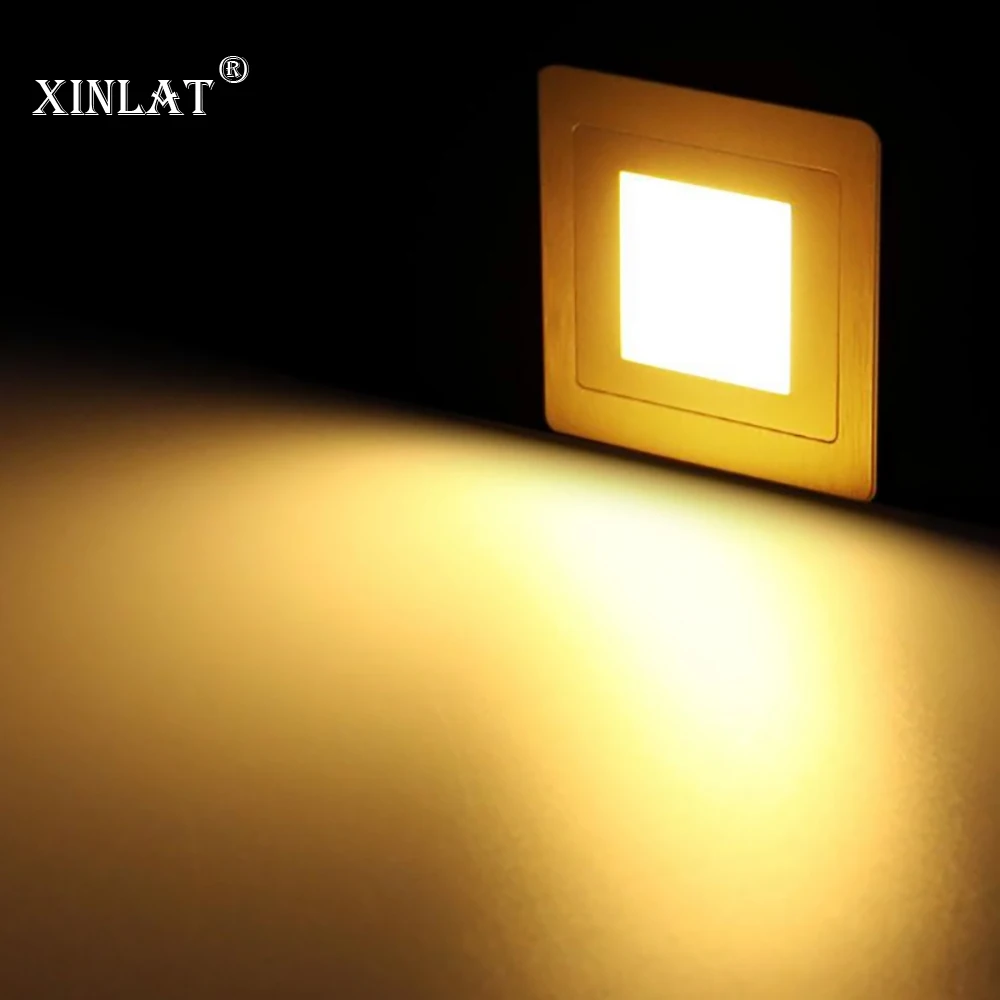 Wall Lamp Light Control+PIR Motion Sensor Stair Lights Led Footlight For Living Room Foyer Bedside Indoor Lighting 220V