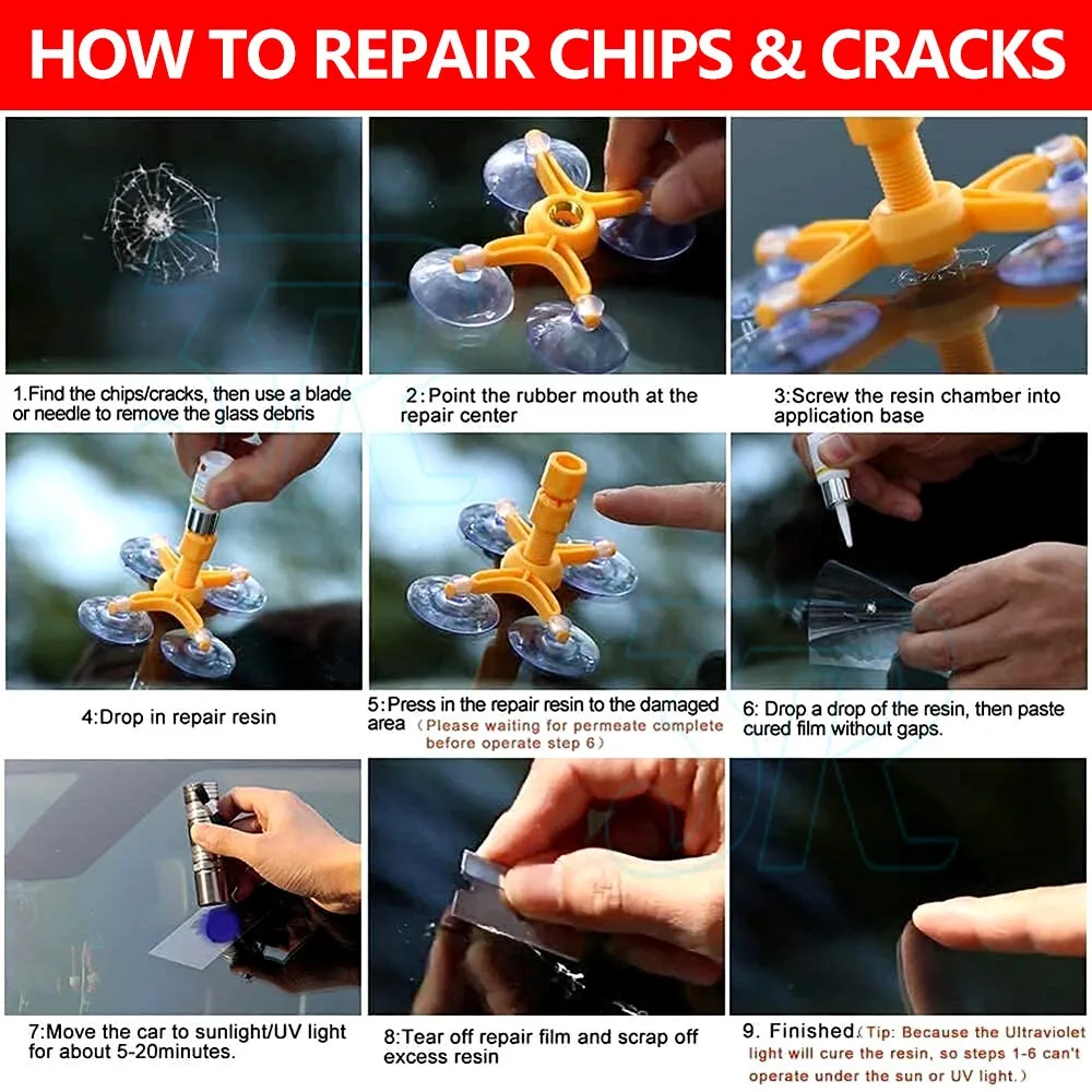 Car Fix Tool Wind Glass Chip Windscreen Repair Kit Windshield Resin Cracked
