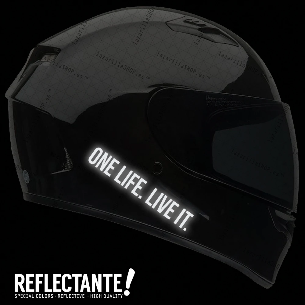 2X Una Vita. Vinile Bianco (2 Pezzi 15Cm) Adesivo In Vinile Casco Vinile "One Life, Vivela" Adesivi Moto Adesivi Auto Vinile Carpe Diem Sticker Passio