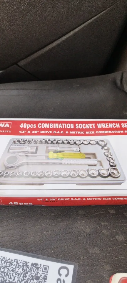 Kit 40 Peças Jogo De Soquete Chave Catraca Reversível 1/4 photo review