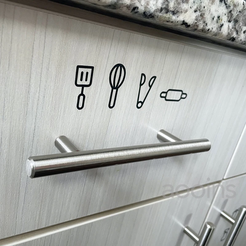 35 Kitchen Cabinet Label Decals Cupboard Storage Containers Vinyl Sticker Pantry Organizer Home Decoration wall stickers self adhesive stickers kitchen wall sticker