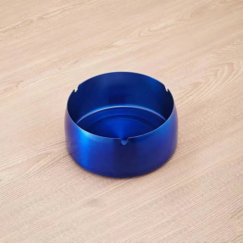 Cendrier Rotatif Oderne Avec Poussoir, Anti Odeur, étallique Avec Couvercle Coupe Vent Pour