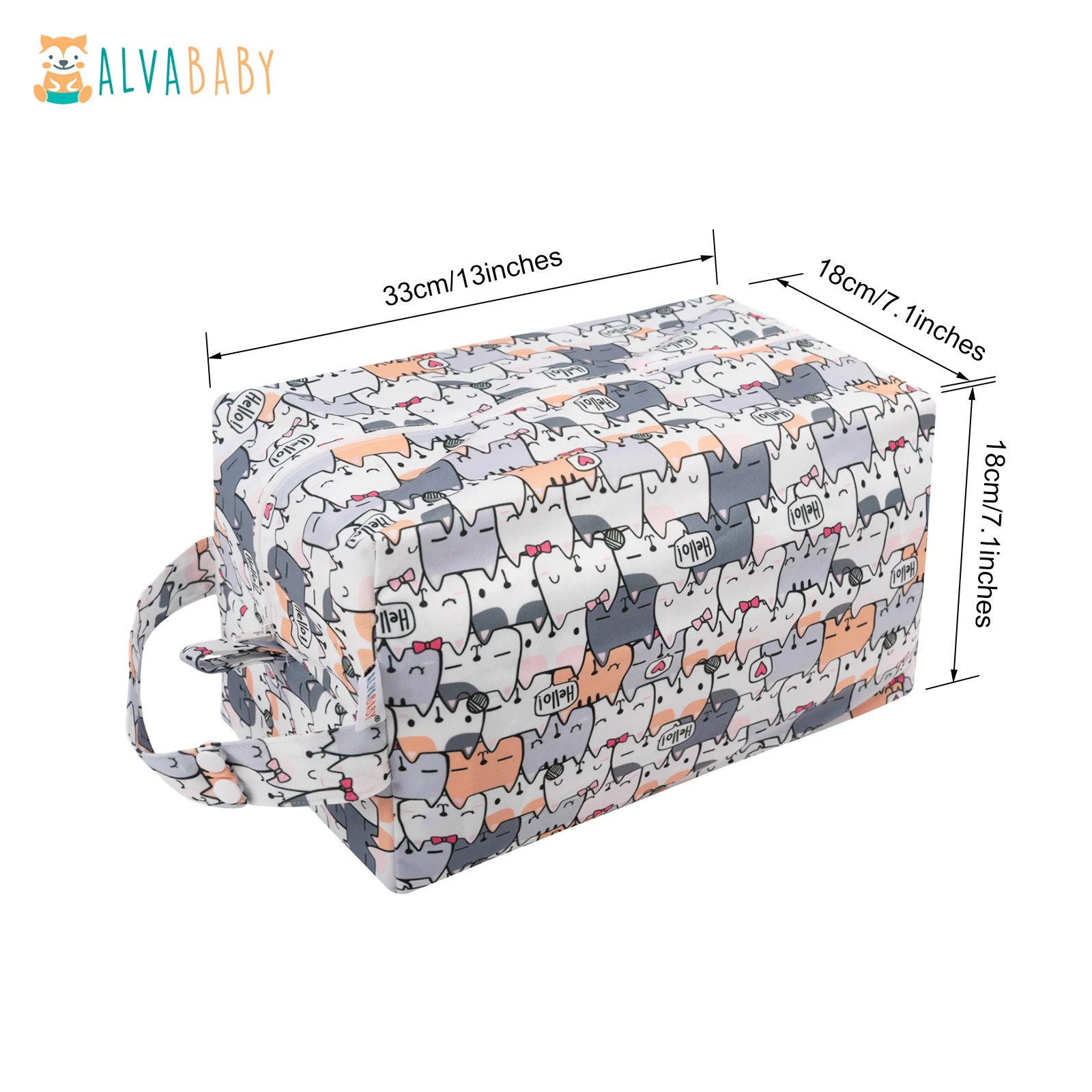 U PICK ALVABABY Diaper Pod Double TPU Layers Cloth Diaper Bag Reusable Bag Waterproof Nappy Diaper Bag Maternity Bag