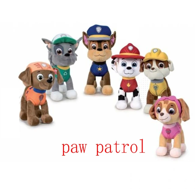 Plush paw patrol-chase,mashall,ruble,skye,zuma,everst,rocky 7Model  30cm.play by play, dog, stuffed dog puppy - AliExpress