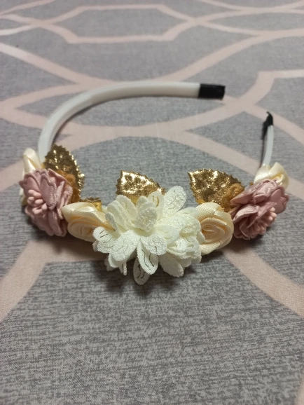 Artificial Floral Headband for Wedding and Party photo review