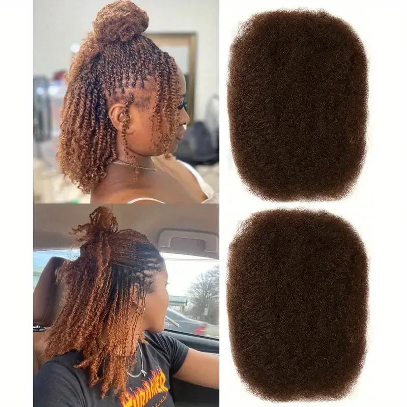 Local Warehoue 50g Afro Kinky Curly Braiding Bulk Hair Extensions for Mini Twists No Weft Soft Locs Afro Kinky Curly Human Hair 4