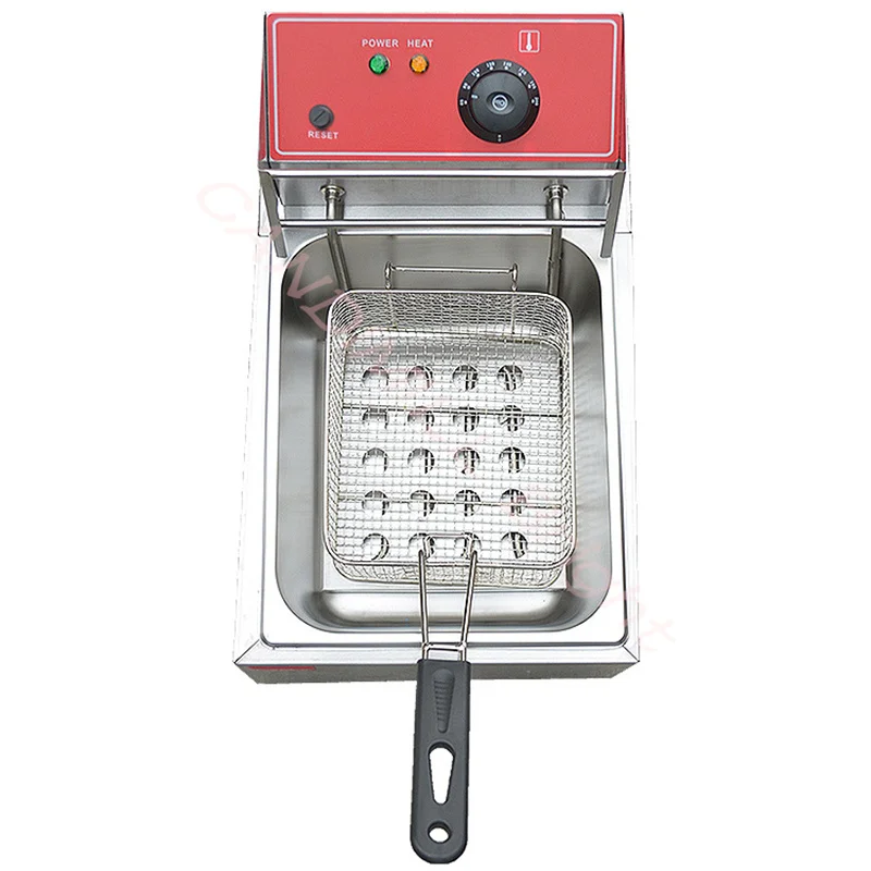 Single Cylinder Fryer Commercial Electric Fryer Deep for Fried Chicken Legs French Fries Chips Deep-fried Dough Stick