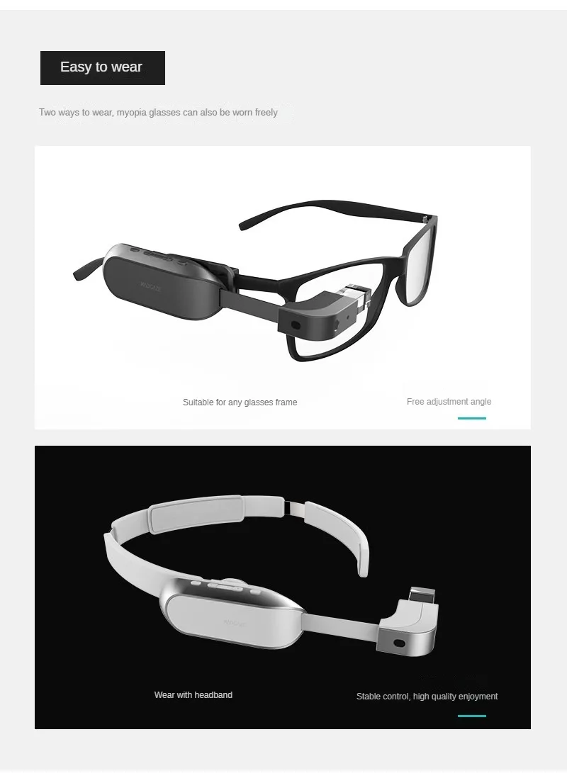 Mad Gaze X5 AR Smart Glasses Navigation Translation Video Live Broadcast Supports Mobile Screen