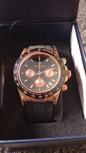 40mm New V2 PAGANI DESIGN Men's Quartz Watches Sapphire Retro Chronograph photo review