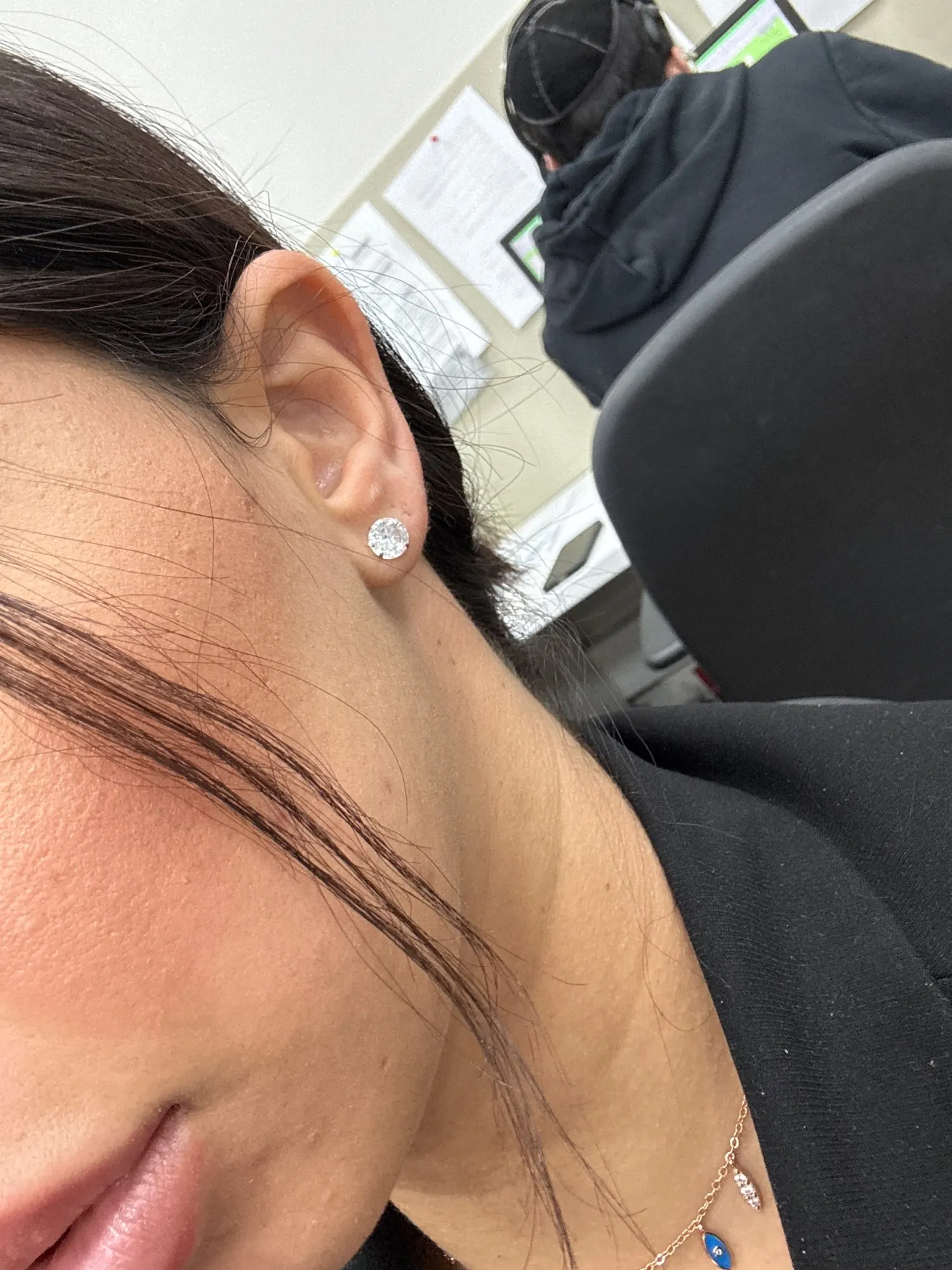 LeKani 925 Sterling Silver Crystal Stud Earrings photo review