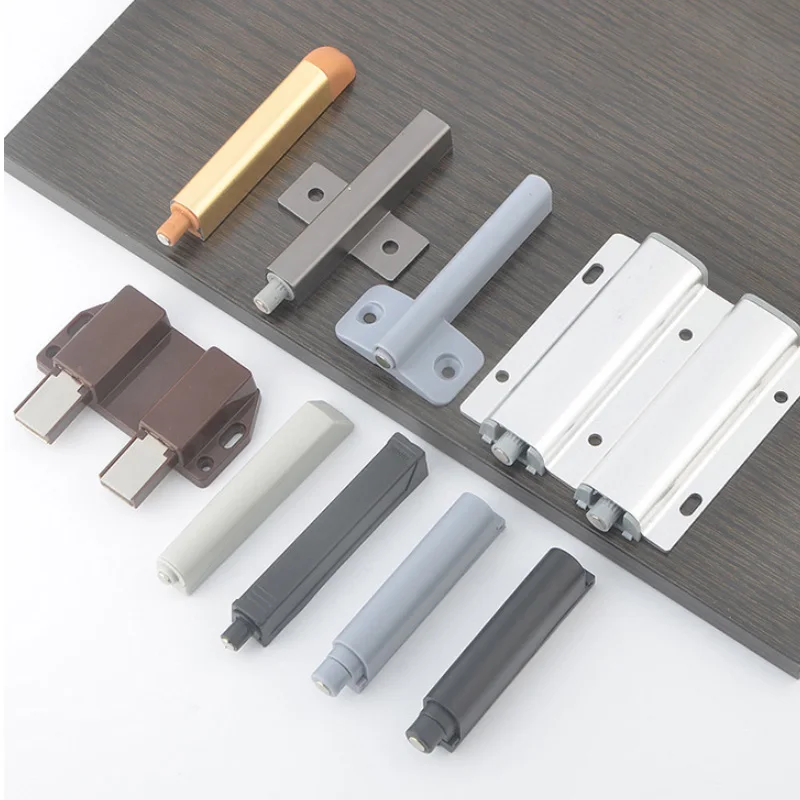 5 package shock absorber Cabinet door spring loading button Aluminum alloy push door bouncer for furniture hardware
