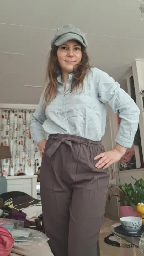Breathable Cotton Linen Wide Leg Pants for Effortless Elegance photo review